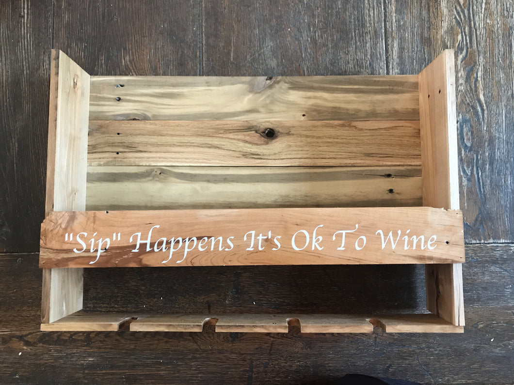 Handmade wine rack