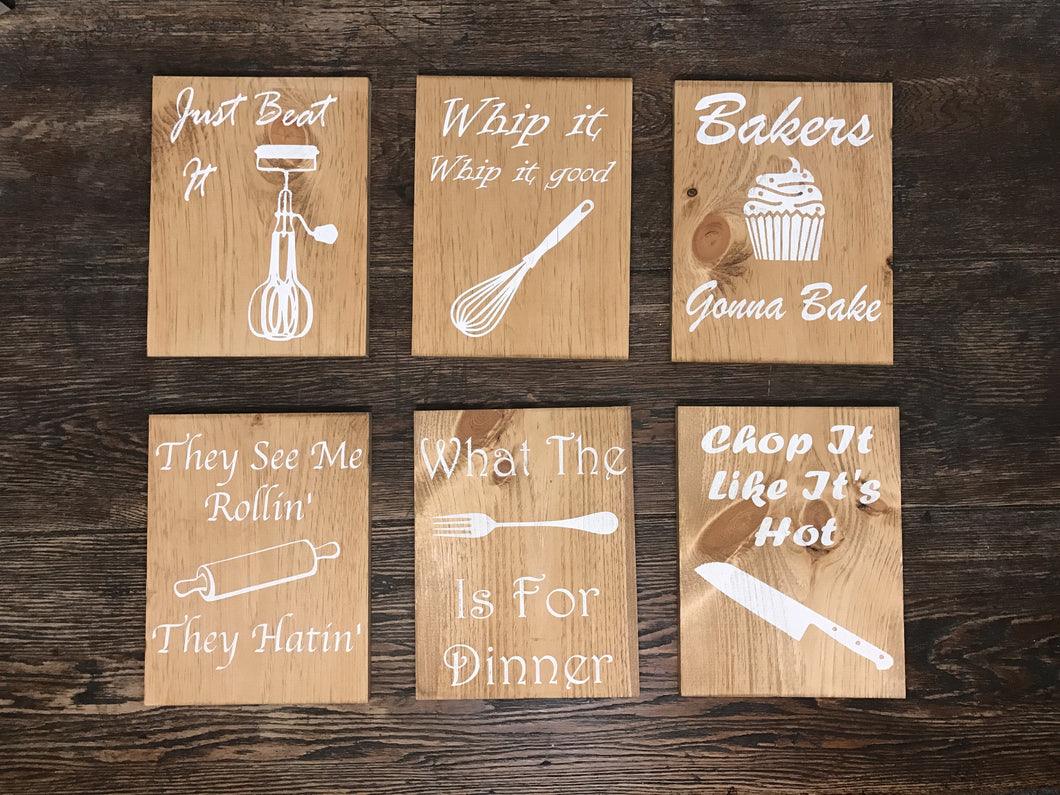 Funny Kitchen Decor, Name Good Review Wooden Box Sign