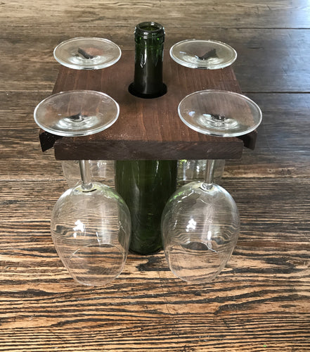 Wine Glass Holder for a Wine Bottle